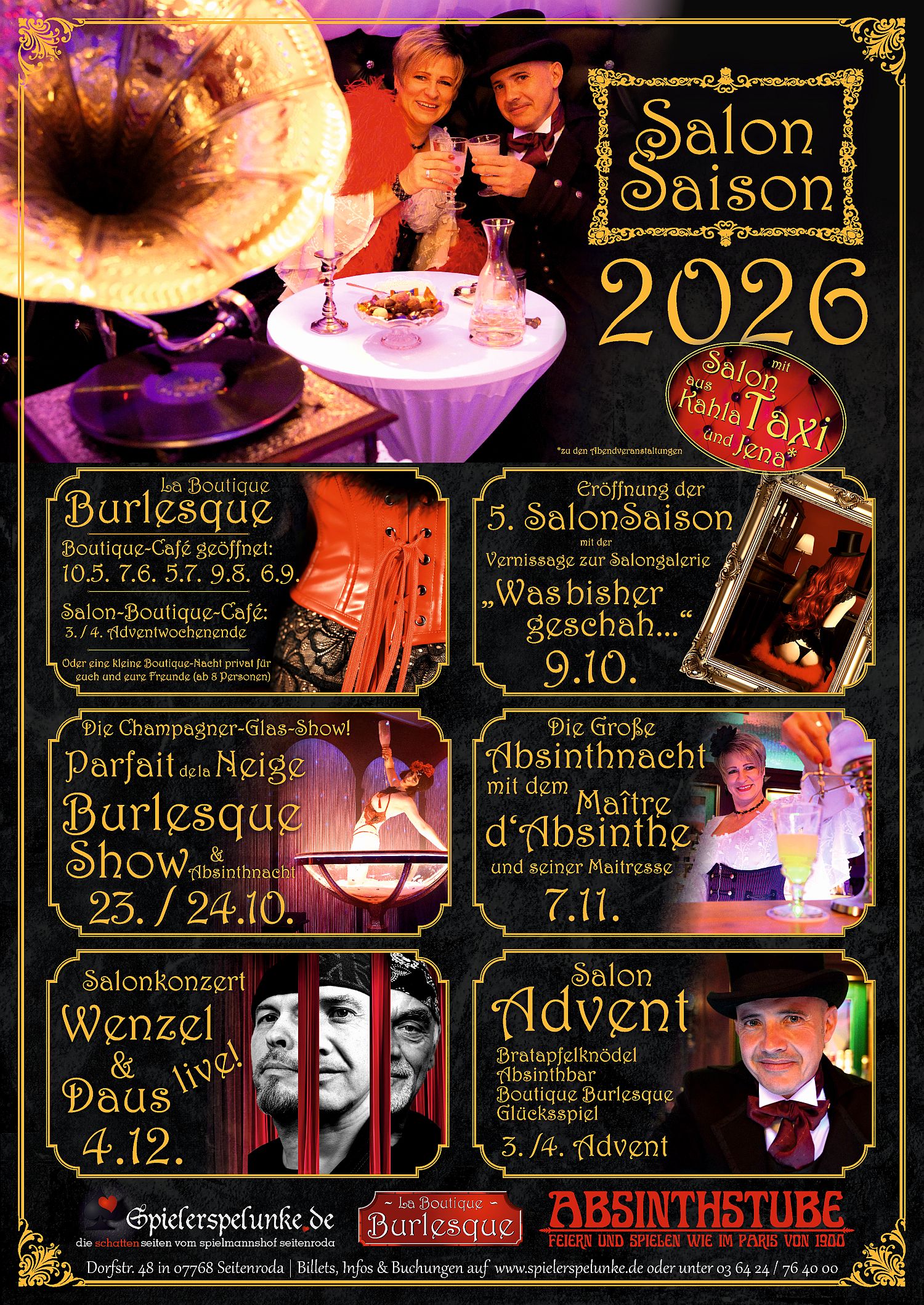 veranstaltungen in der salonsaison 2026 in der spielerspelunke